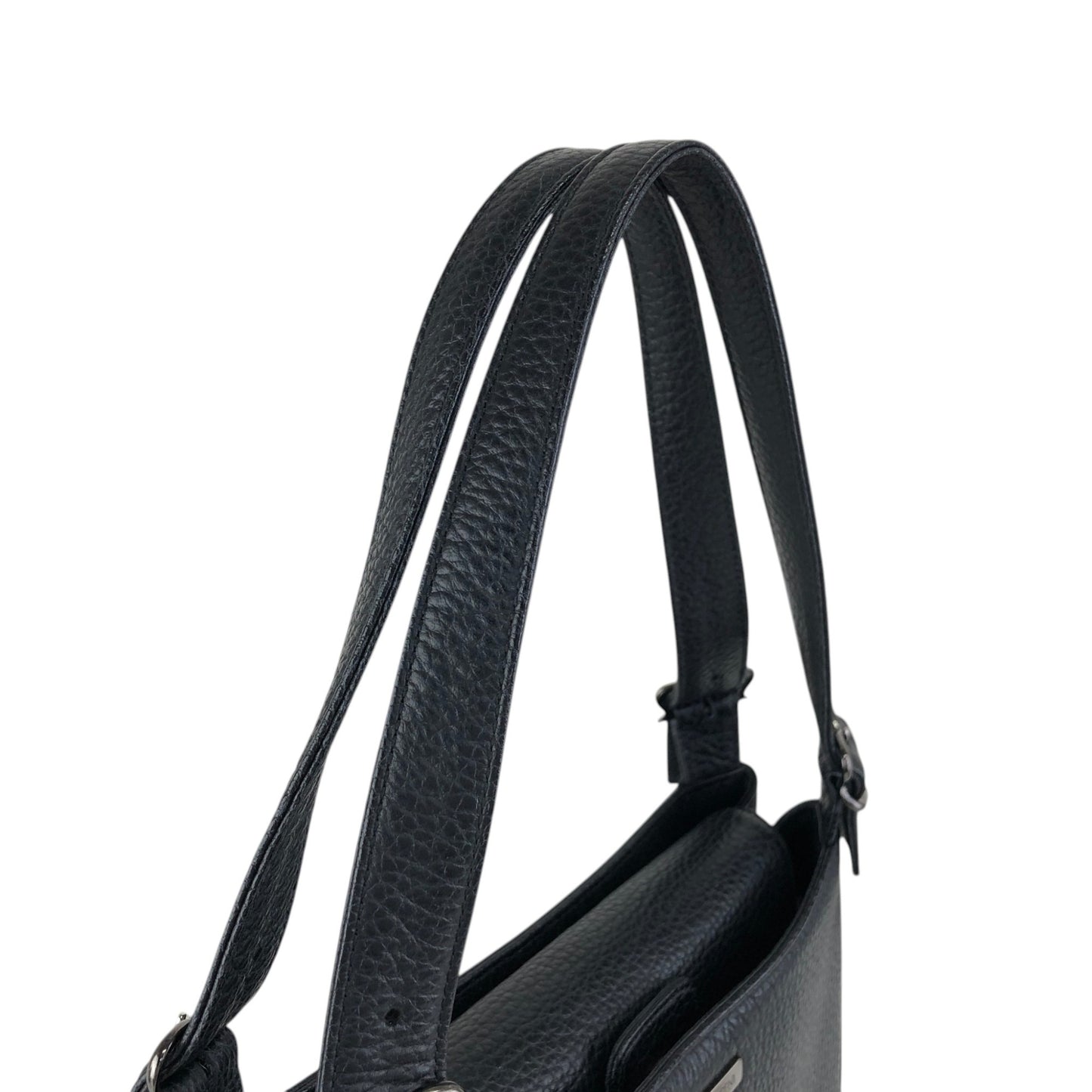 Yves Saint Laurent Logo Shoulder bag Black Vintage p2bexr
