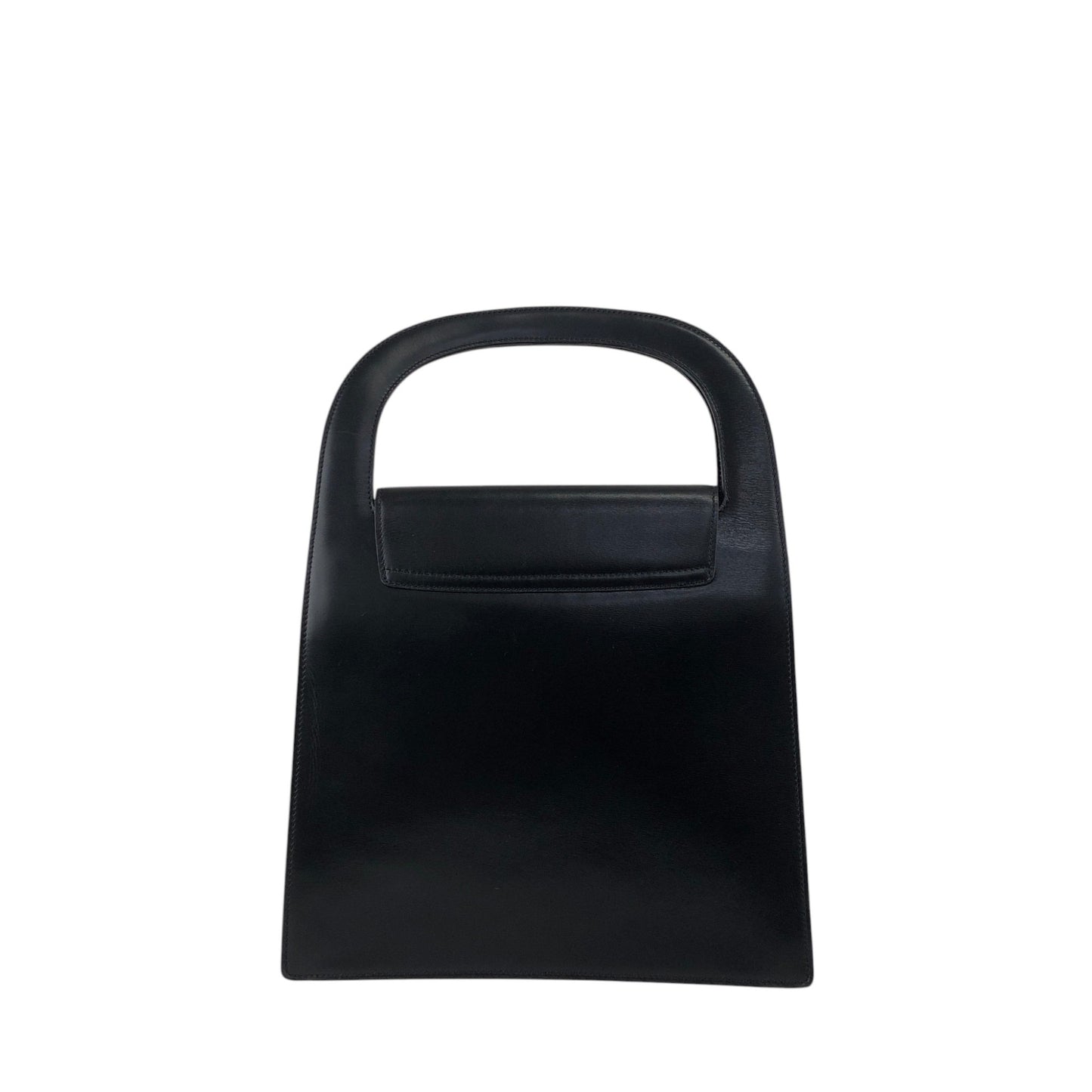 CELINE Top Handle Handbag Black Vintage f4rr4a