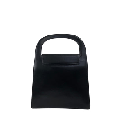 CELINE Top Handle Handbag Black Vintage f4rr4a