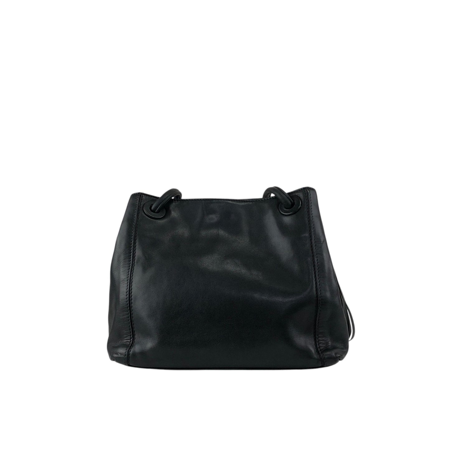 CHANEL Coco Mark Tassel Shoulder bag Black Vintage 5swwjx