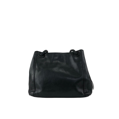 CHANEL Coco Mark Tassel Shoulder bag Black Vintage 5swwjx