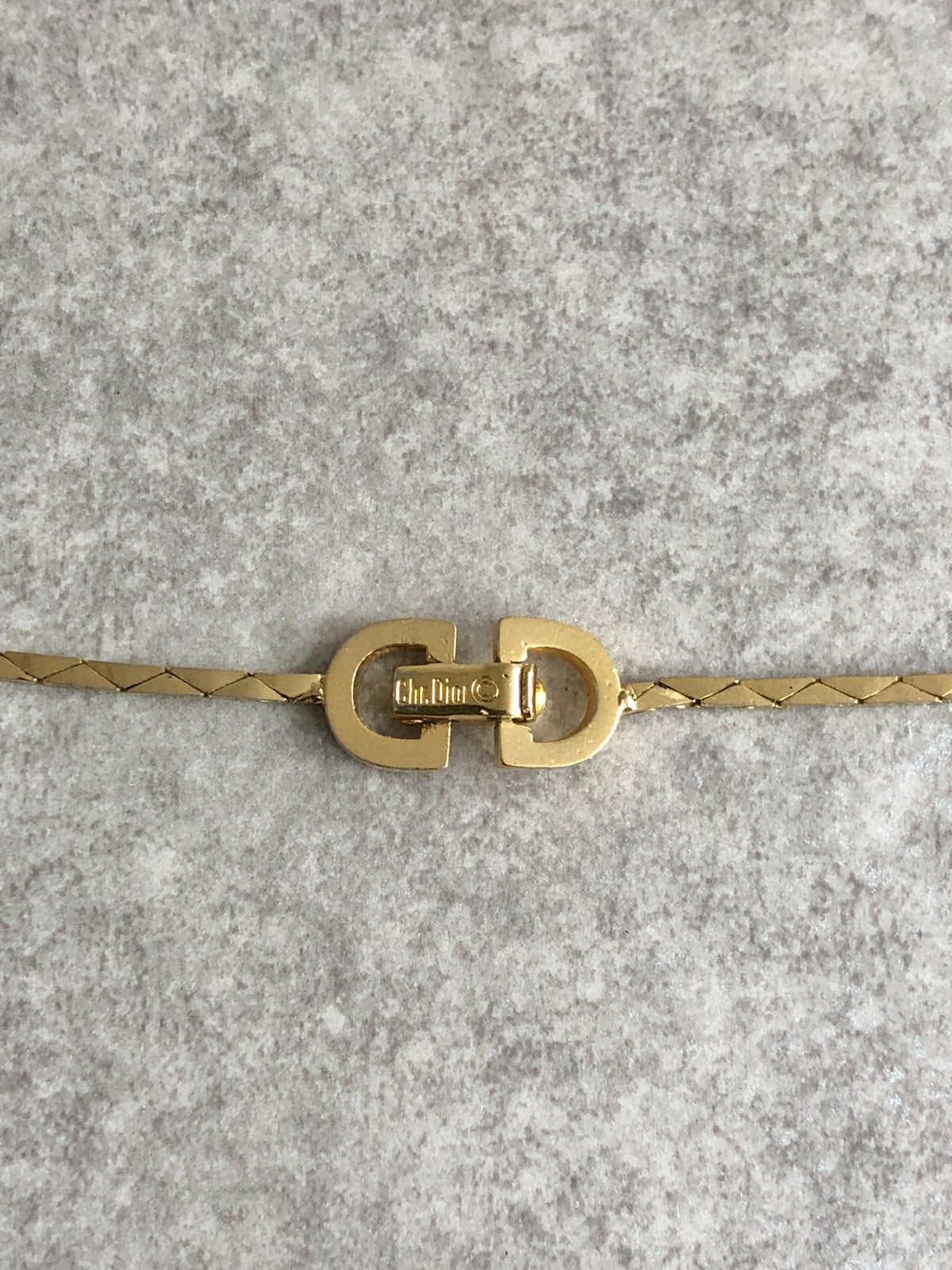 Christian Dior Necklace Gold Vintage  rzvwf6