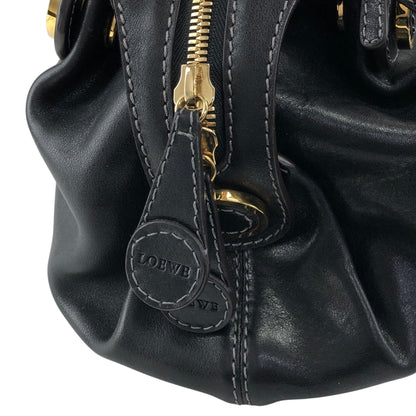 LOEWE Anagram Handbag Black Vintage x7a23e