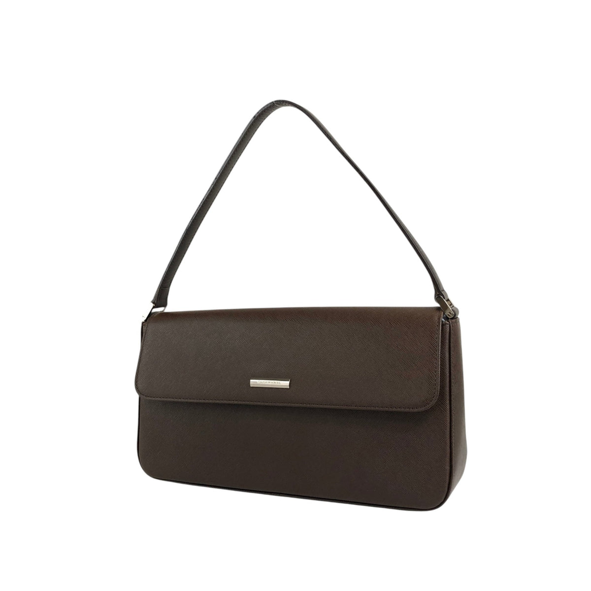 BURBERRY Logo Shoulder bag Brown Vintage hp7jmm