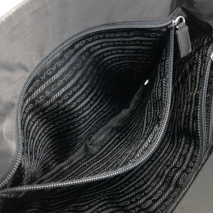 PRADA Triangle Logo Totebag Black Vintage hidgup