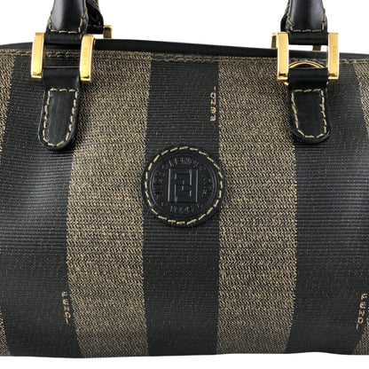 FENDI Logo Two-way Small Boston bag Shoulder bag Black Vintage 873tng