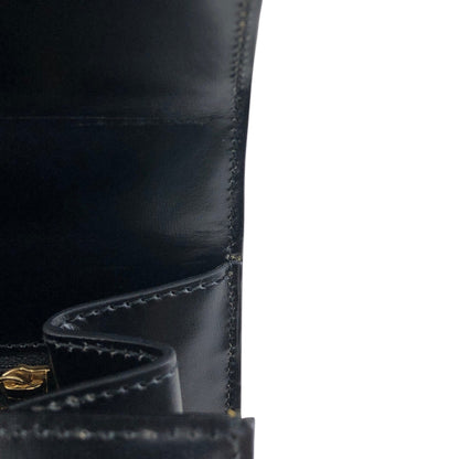 CELINE Gancini Two-way Handbag Shoulder bag Black Vintage nifgs8