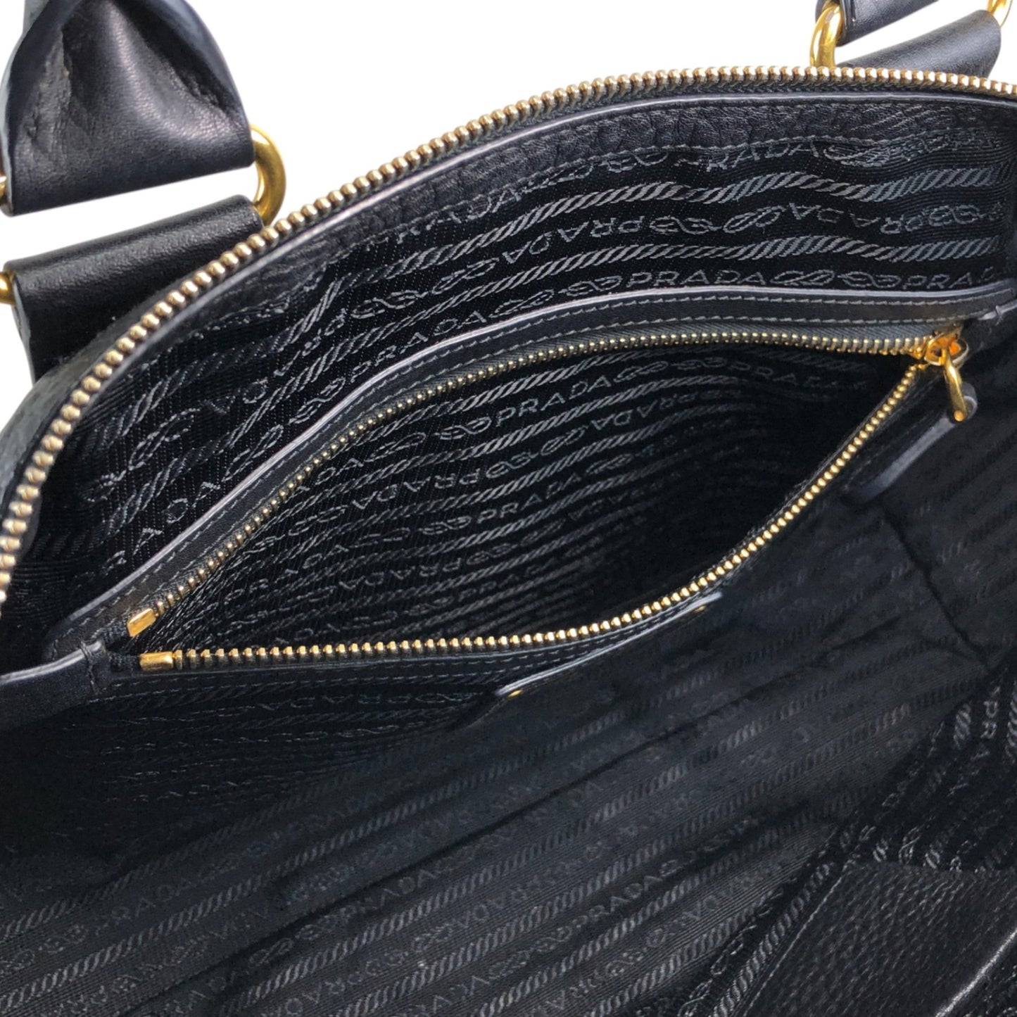 PRADA Logo Two-way Small Boston bag Shoulder bag Black Vintage h5k5fy