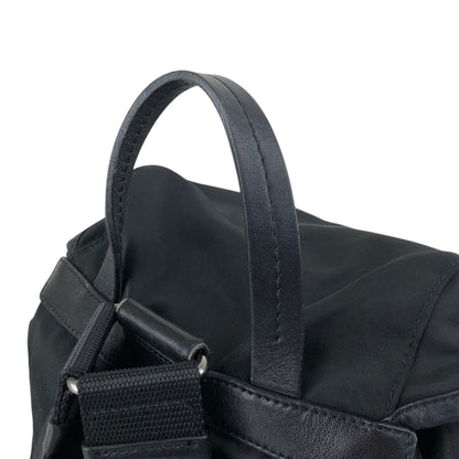 PRADA Tessuto Triangle Logo Backpack Black Vintage 2jwvfk
