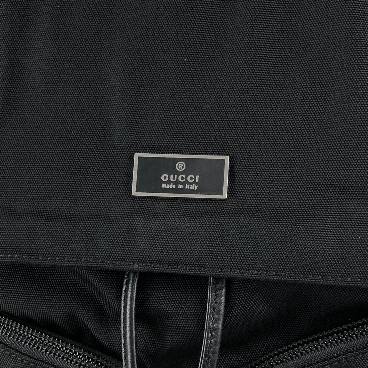 GUCCI Logo Backpack Black Vintage t2zdxz