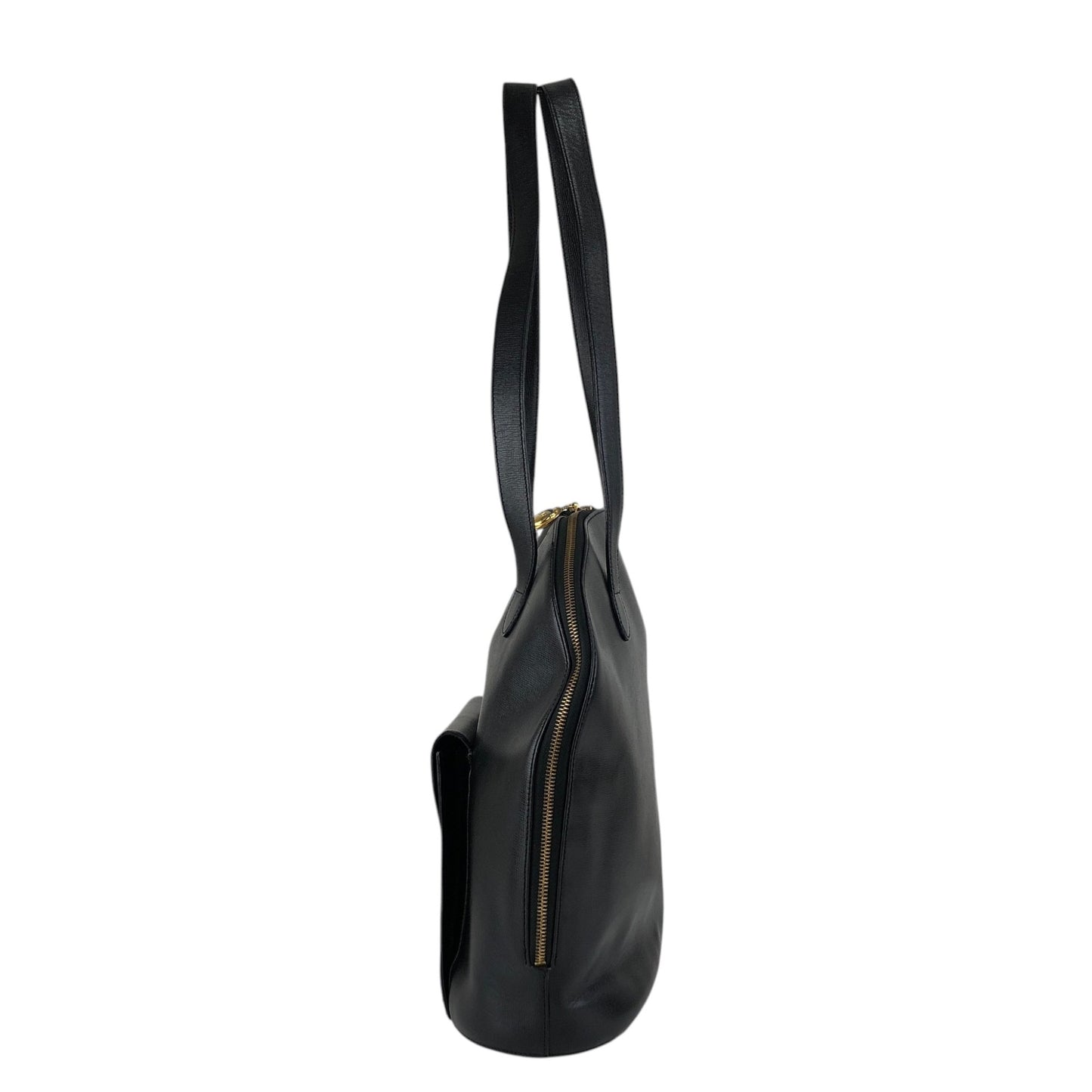 Christian Dior CD Logo Turn Lock Shoulder bag Black Vintage 7ng3ku