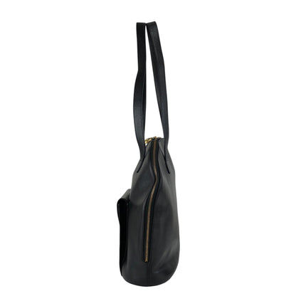 Christian Dior CD Logo Turn Lock Shoulder bag Black Vintage 7ng3ku