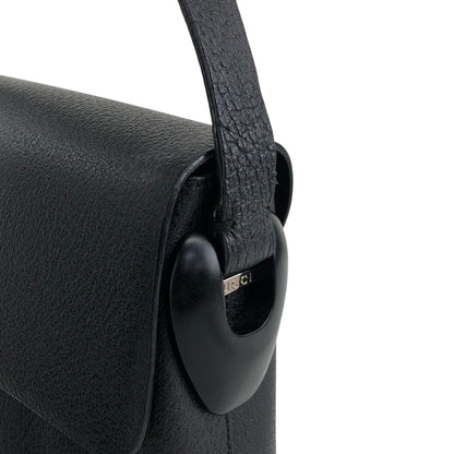 GUCCI Logo Shoulder bag Black Vintage 33amgr