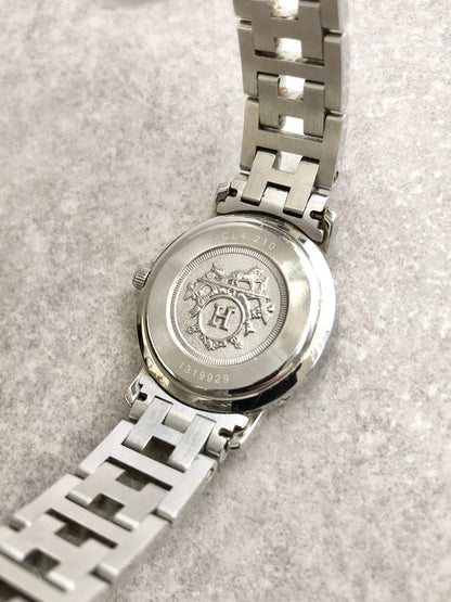 HERMES Quartz Watch Silver Vintage efbvgb