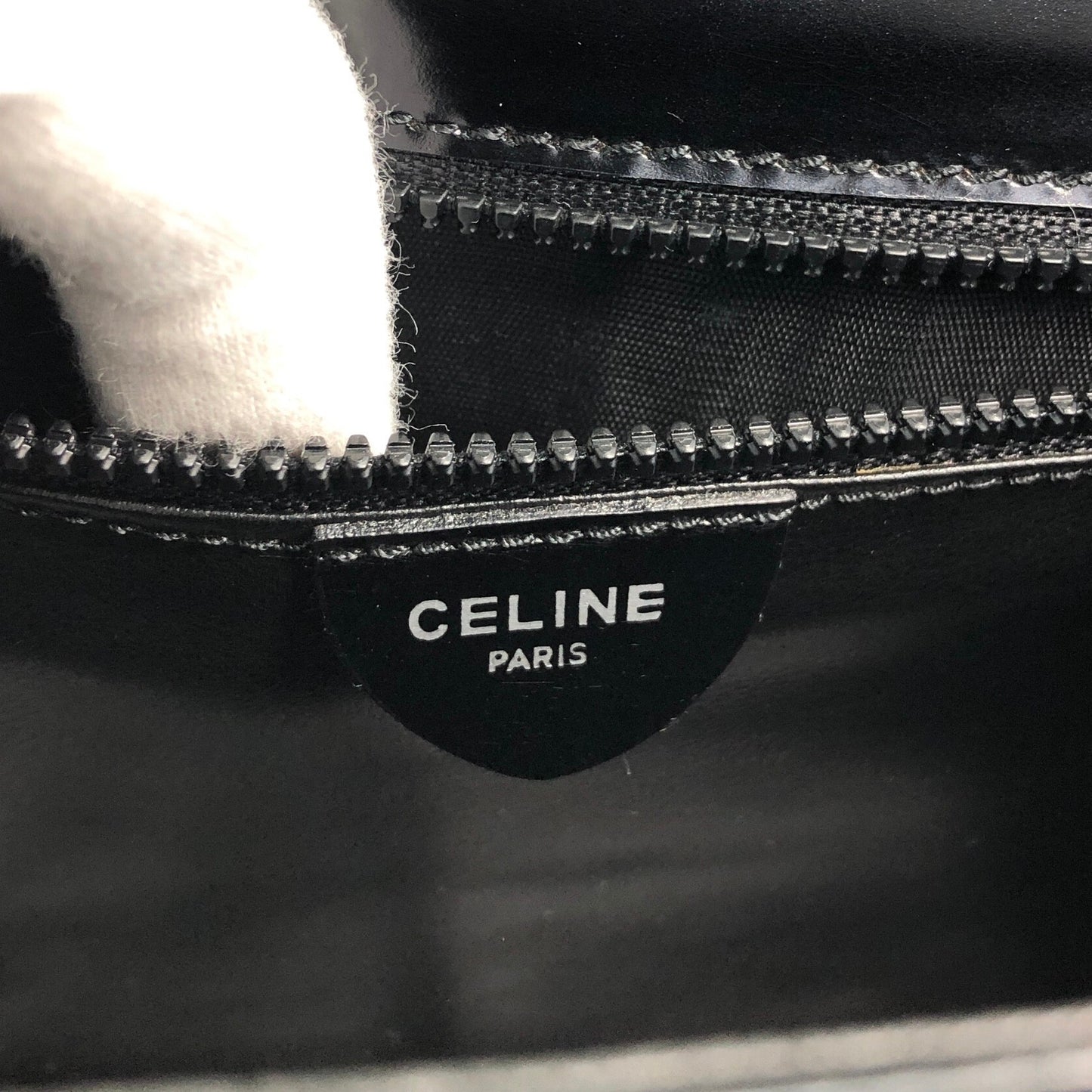 CELINE Starball Round Handbag Black Vintage 2ngrau