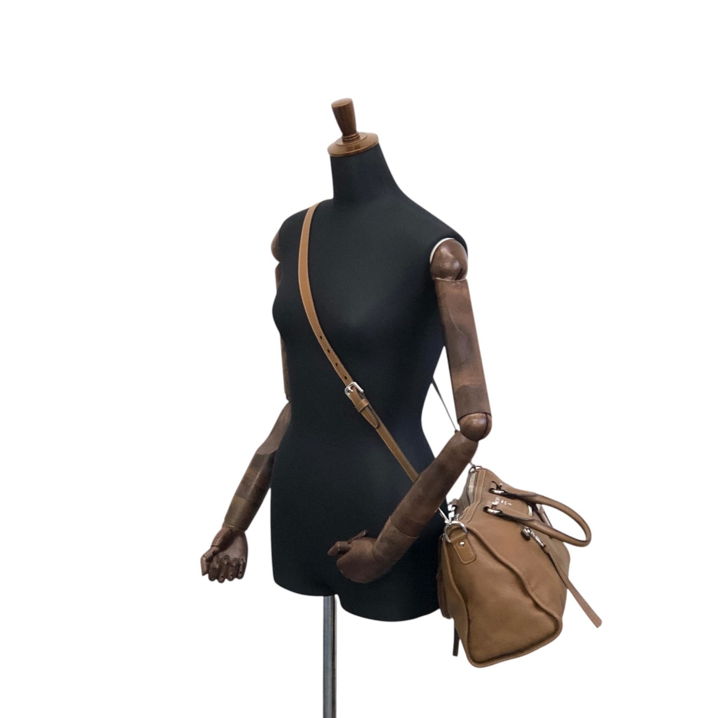 PRADA VITELLO PHENIX Two-way Handbag Shoulder bag Brown BL0805 Vintage 2rpjby