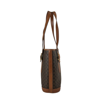 CELINE Macadam Blason Handbag Totebag Brown Vintage kyi4km