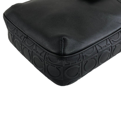 Salvatore Ferragamo Gancini Small Shoulder bag Black Vintage fxkbbr