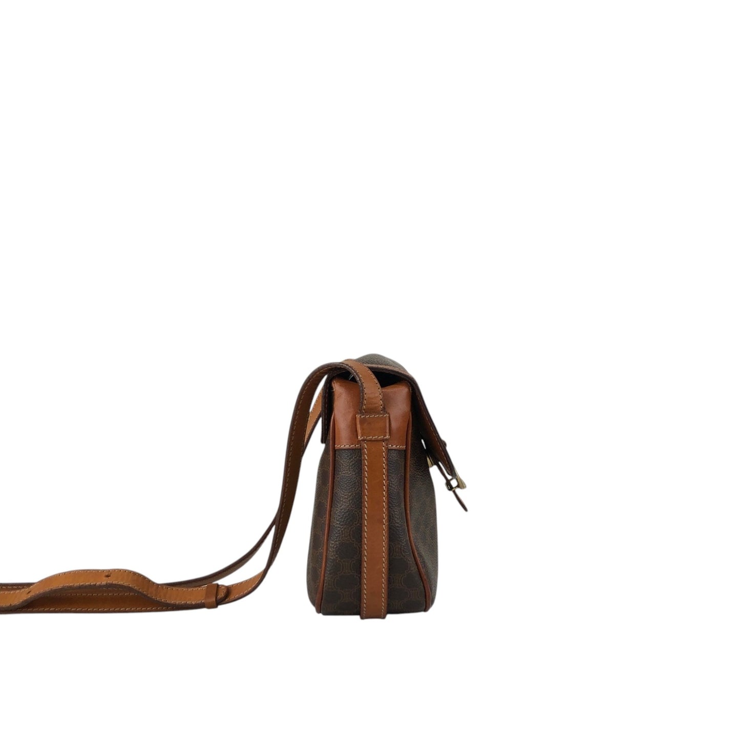 CELINE Macadam Horse Bit Shoulder bag Brown Vintage 7izj8d