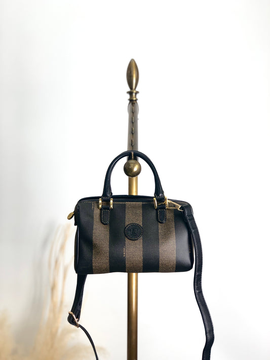 FENDI Pecan Two-way Small Handbag Shoulder bag Black Vintage aybaes