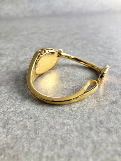 GUCCI Logo Bangle Quartz Watch Gold 103 Vintage 3dvc5d