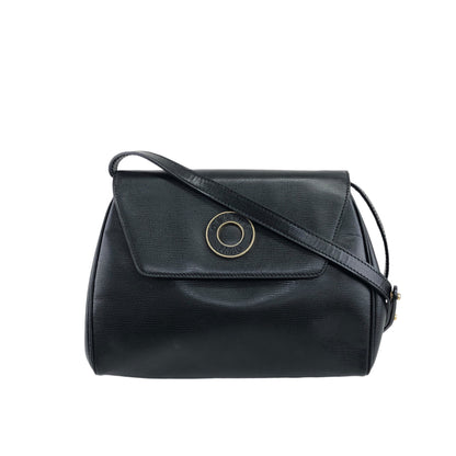 CELINE Circle Logo Shoulder bag Black Vintage ucvasz