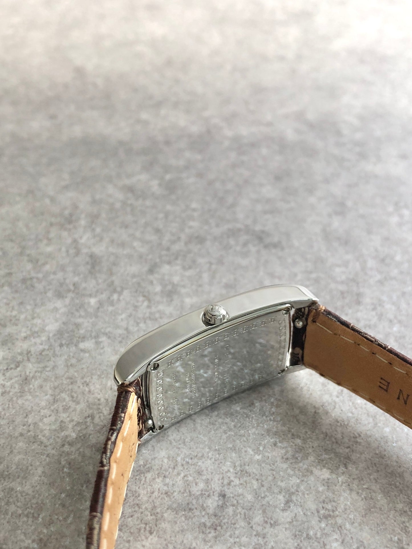 CELINE Macadam Blason Watch Brown Vintage mhphxp