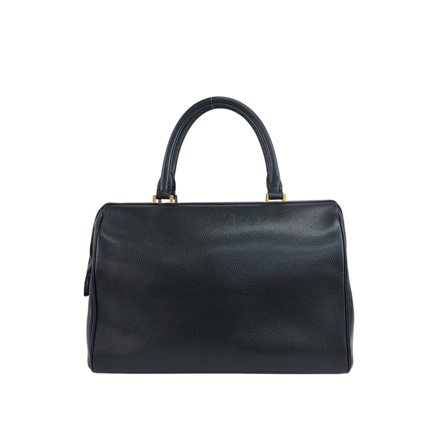 CELINE Logo Two-way Boston bag Shoulder bag Black Vintage 5423tg