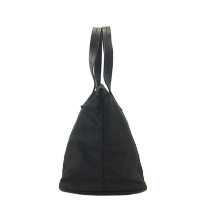 PRADA Triangle Logo Nylon Handbag Black Vintage hdamrs