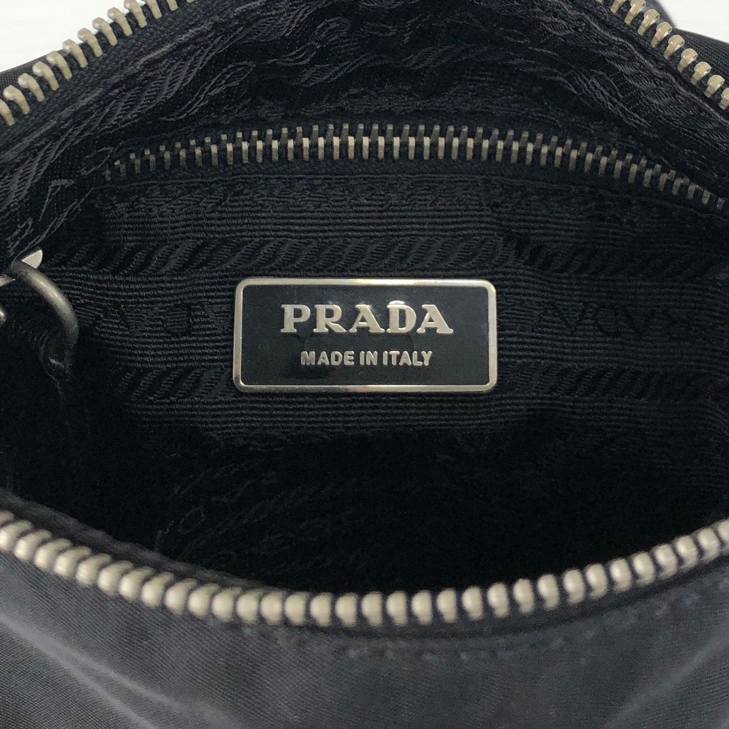 PRADA Triangle Logo Shoulder bag Hobobag Black Vintage ytkjet