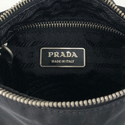PRADA Triangle Logo Shoulder bag Hobobag Black Vintage ytkjet