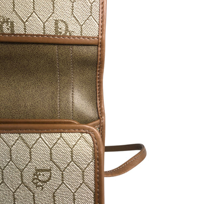 Christian Dior Honeycomb Pattern Shoulder bag Beige Vintage ygh7tx