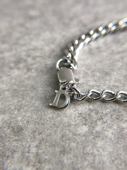 Christian Dior Logo Bracelet Silver Vintage z7c5g4