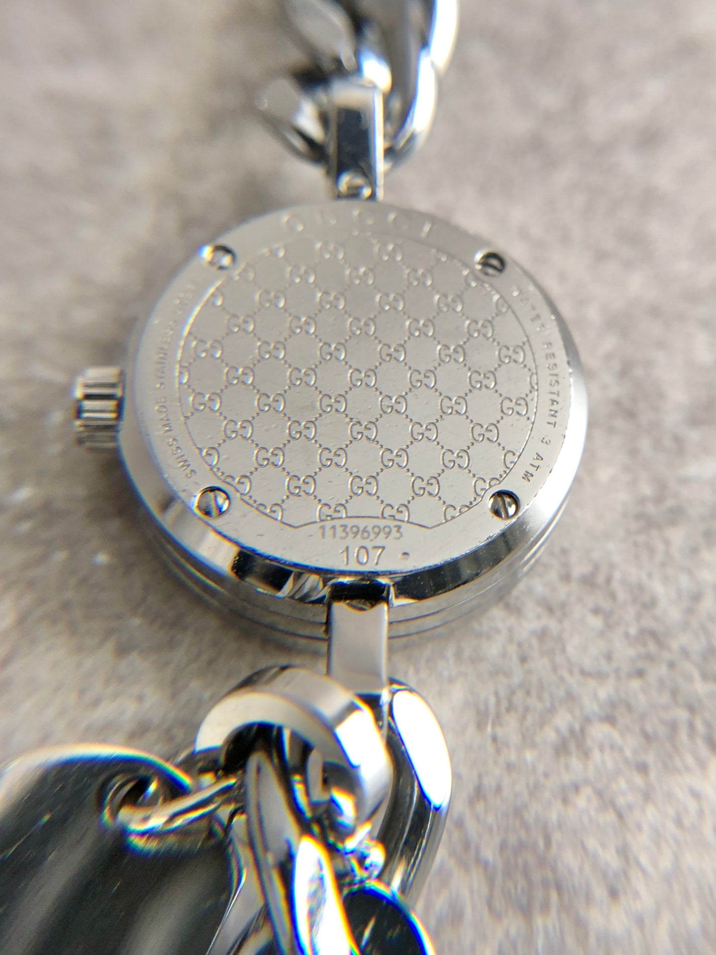 GUCCI Bracelet Watch Silver YA107 Vintage cku7id