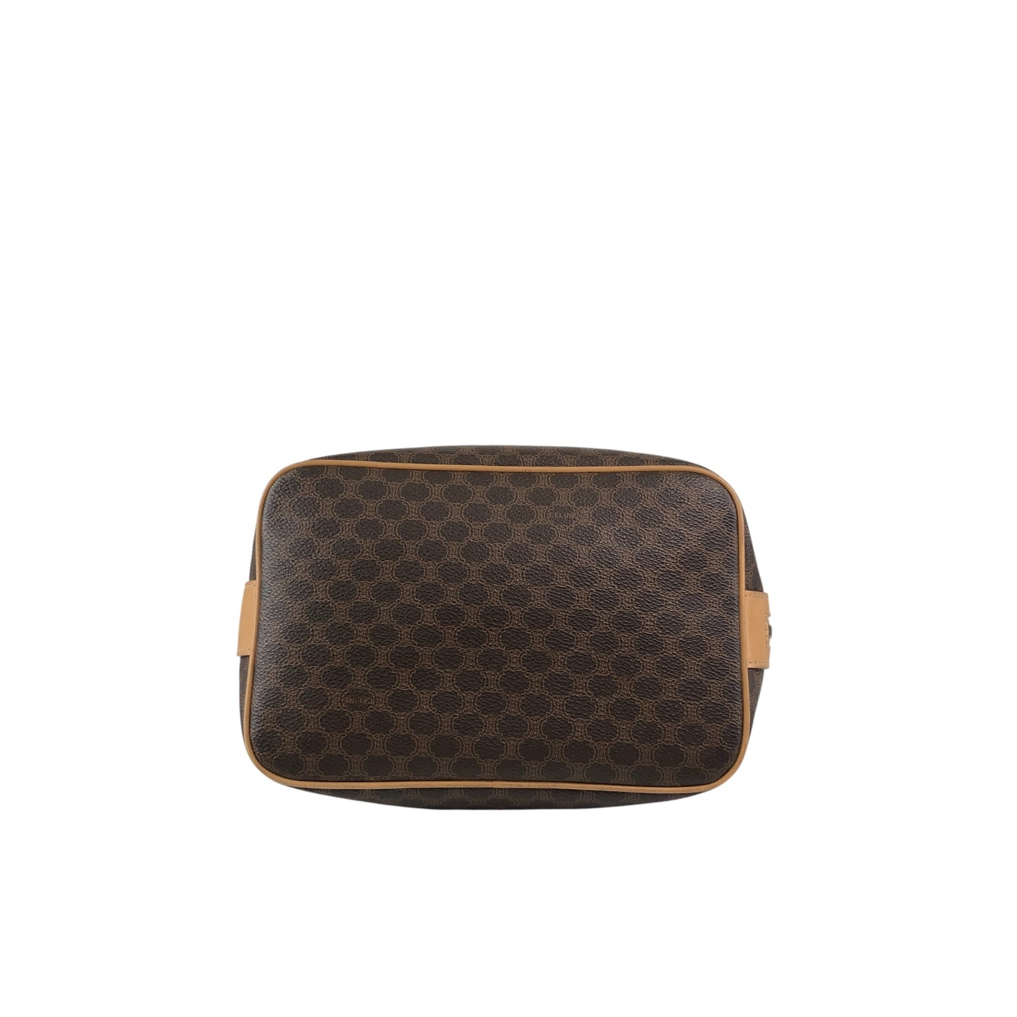 CELINE Macadam Drawstring Shoulder bag Brown Vintage 4wnnyy