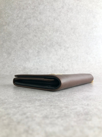 Christian Dior CD Logo Folded Wallet Brown Vintage 7ypju8