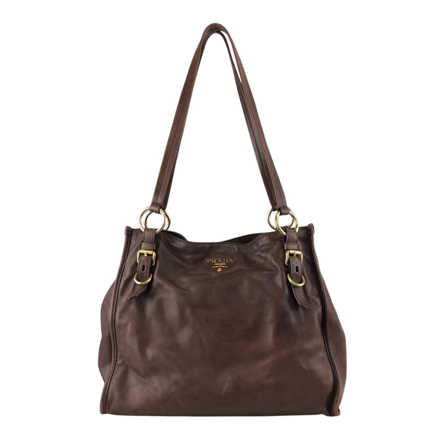PRADA Logo Totebag Brown Vintage sznhvb