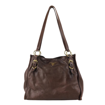 PRADA Logo Totebag Brown Vintage sznhvb