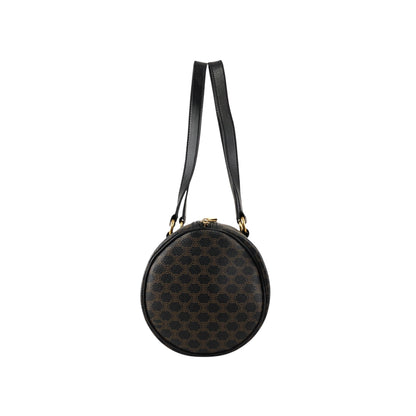 CELINE Macadam Blason Handbag Black Vintage yagsxr