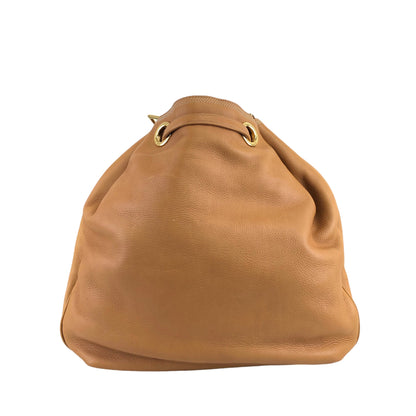 LOEWE Anagram Drawstring Shoulder bag Camel Vintage kx8vz3