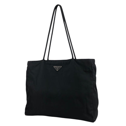 PRADA Tessuto Triangle Logo Totebag Black Vintage rsxruc