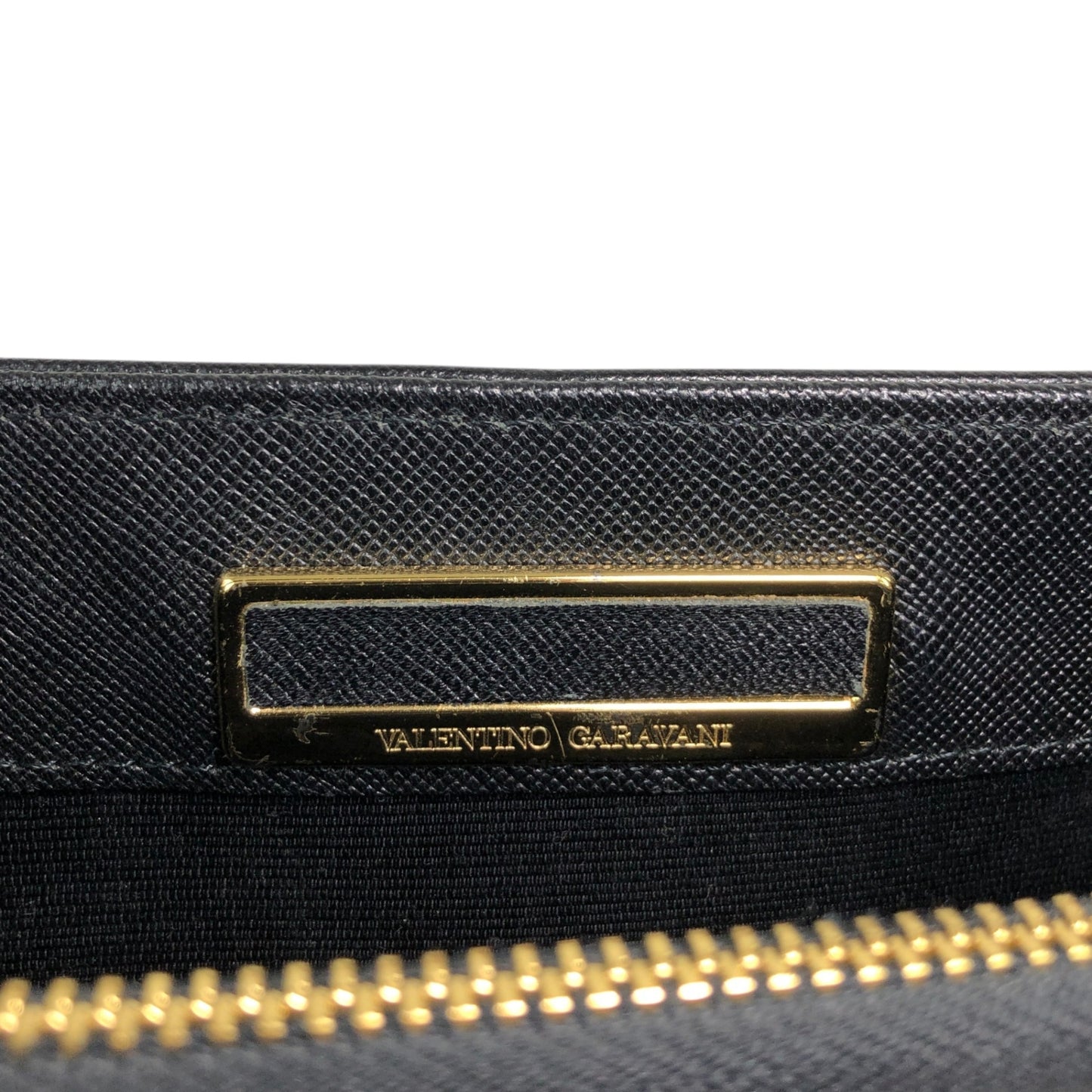 VALENTINO GARAVANI Circle Logo Handbag Black Vintage edaauv
