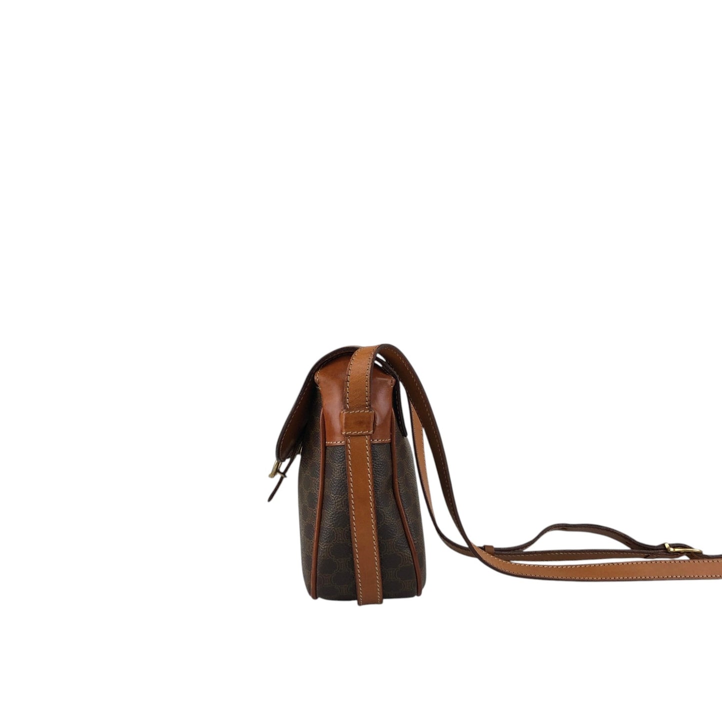 CELINE Macadam Horse Bit Shoulder bag Brown Vintage 7izj8d
