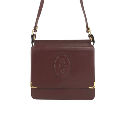 Cartier Flap Shoulder bag Bordeaux Vintage cnjkhe