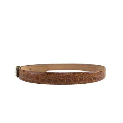 LOEWE Anagram Belt Brown Vintage 7x2w68