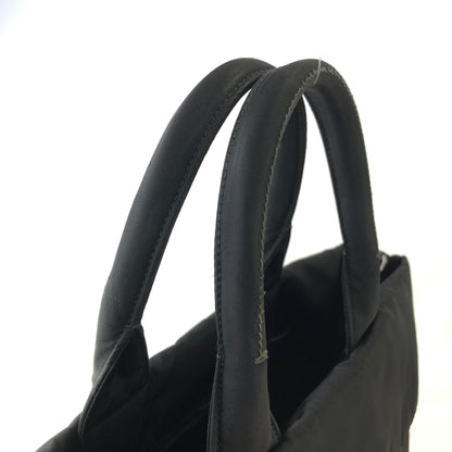 PRADA Triangle Logo Logo Motif Nylon Reversible Handbag Black Vintage arvf8t