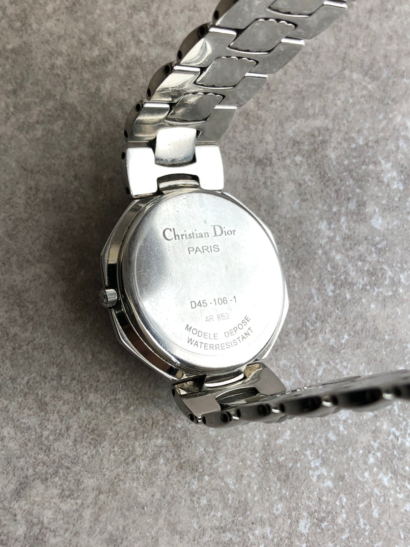 Christian Dior Quartz Watch Silver D45-106-1 Vintage m4evpi