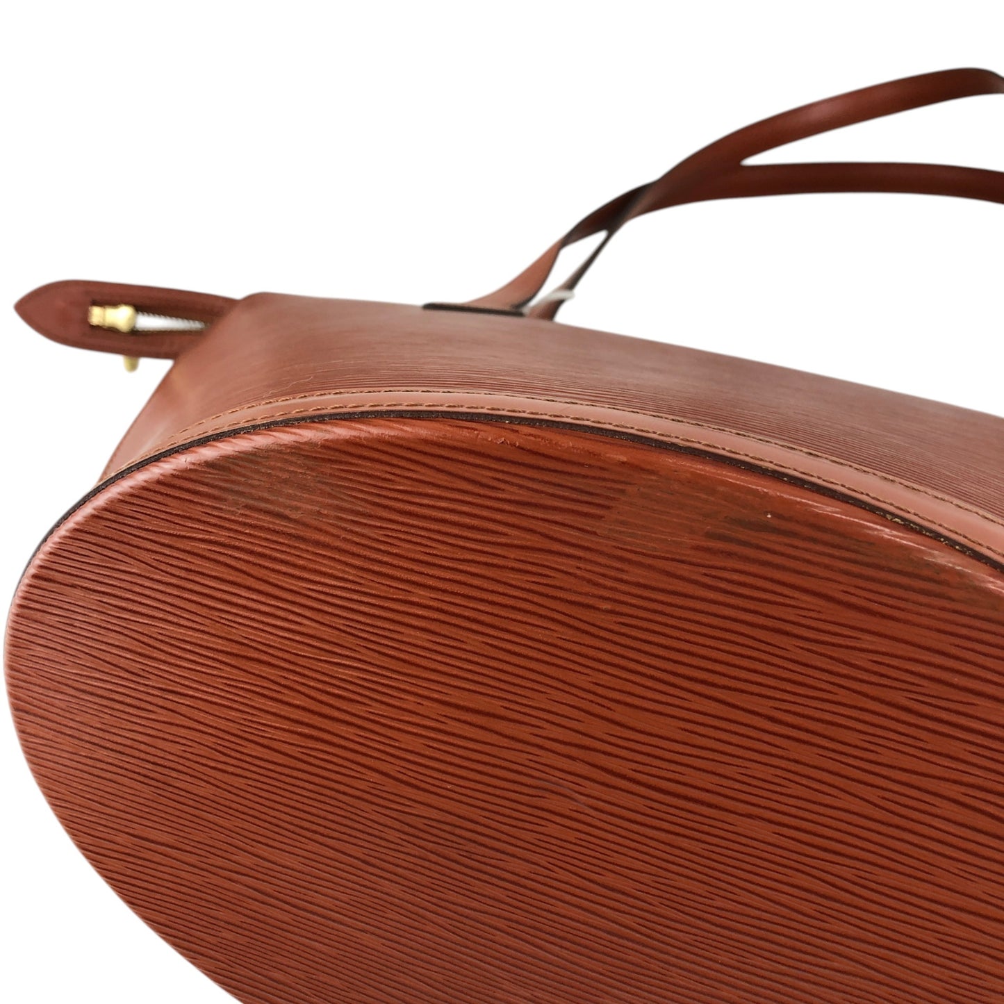 LOUIS VUITTON Epi Handbag Brown Vintage u5h6dx
