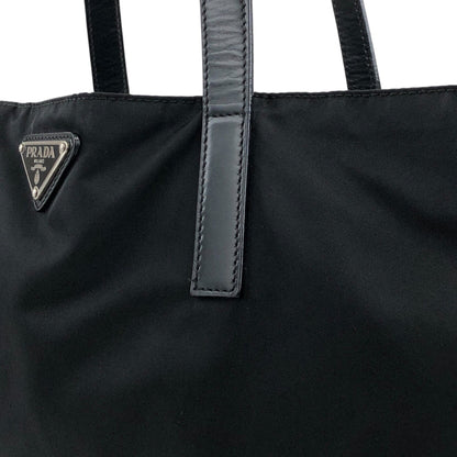 PRADA Tessuto Triangle Logo Totebag Black Vintage xp2biu