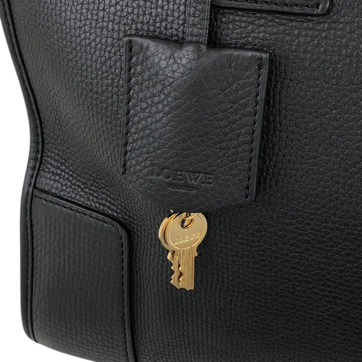 LOEWE Amazona36 Anagram Boston bag Handbag Black Vintage gwsi3e